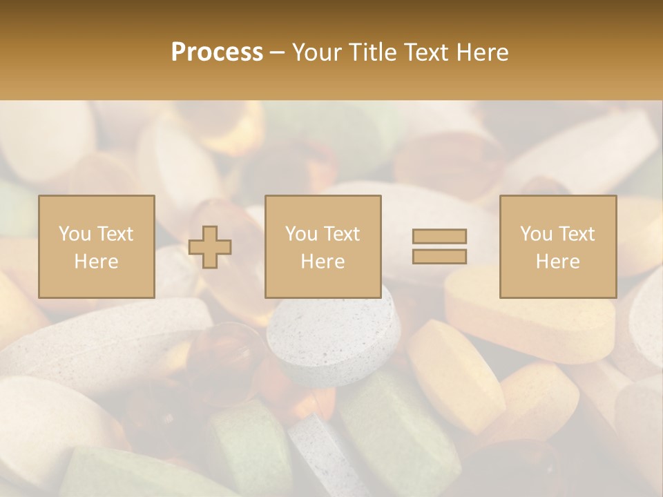 A Pile Of Pills With A Name Of Presentation PowerPoint Template