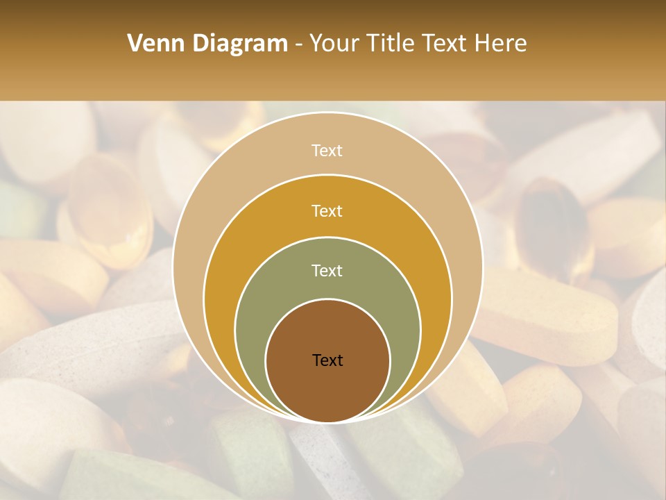 A Pile Of Pills With A Name Of Presentation PowerPoint Template