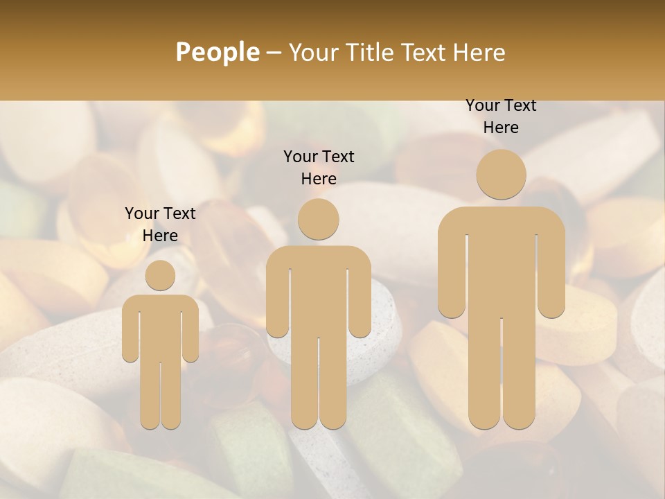 A Pile Of Pills With A Name Of Presentation PowerPoint Template