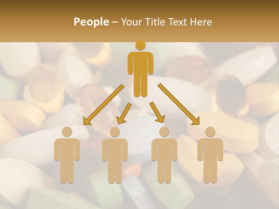 A Pile Of Pills With A Name Of Presentation PowerPoint Template