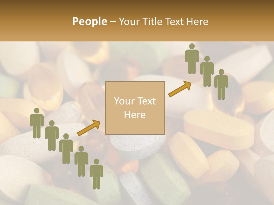 A Pile Of Pills With A Name Of Presentation PowerPoint Template