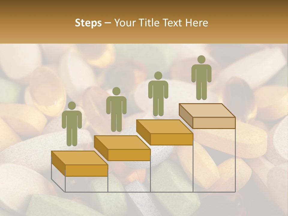 A Pile Of Pills With A Name Of Presentation PowerPoint Template