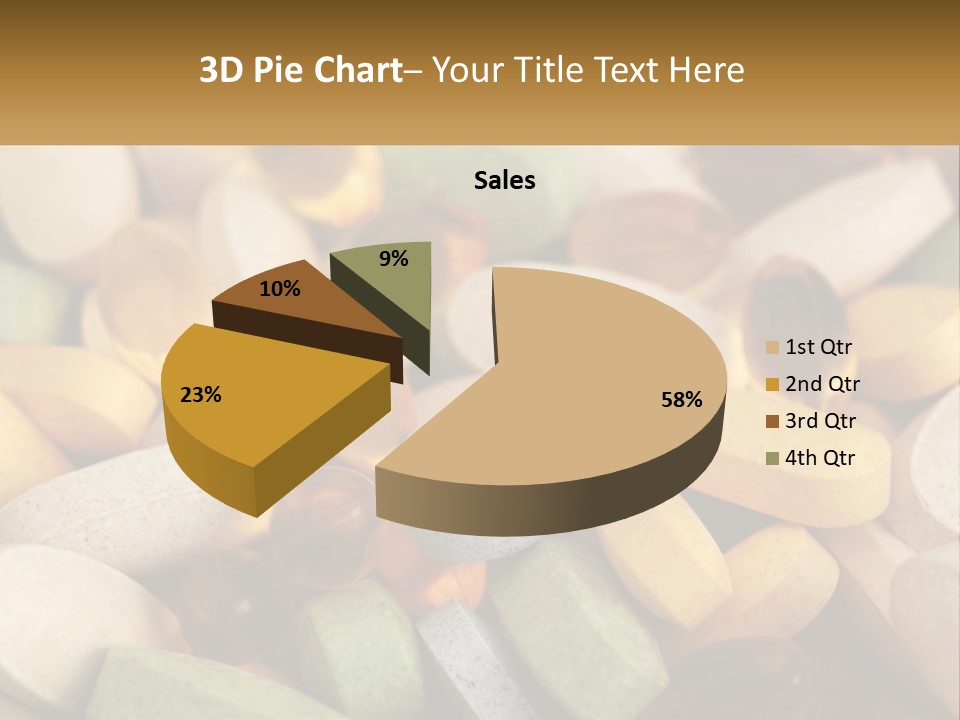 A Pile Of Pills With A Name Of Presentation PowerPoint Template