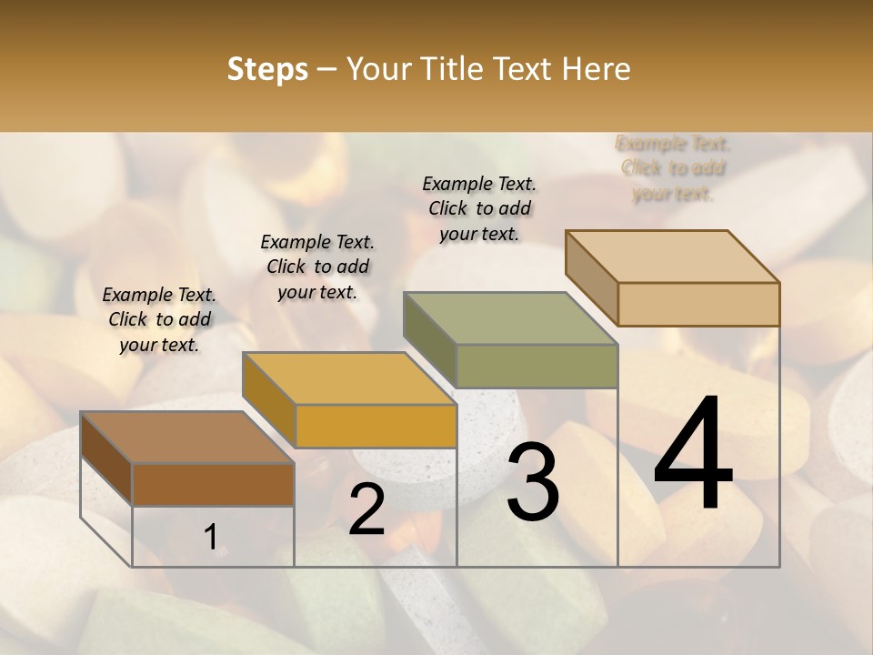 A Pile Of Pills With A Name Of Presentation PowerPoint Template