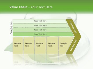 A Cup Of Green Tea With Leaves On A Saucer PowerPoint Template