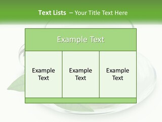 A Cup Of Green Tea With Leaves On A Saucer PowerPoint Template