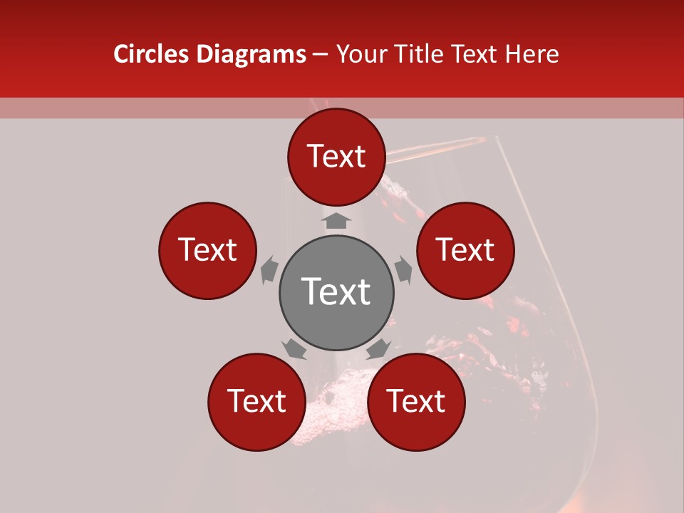 A Red Wine Being Poured Into A Wine Glass PowerPoint Template