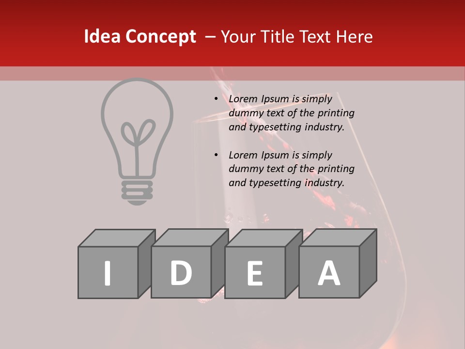 A Red Wine Being Poured Into A Wine Glass PowerPoint Template