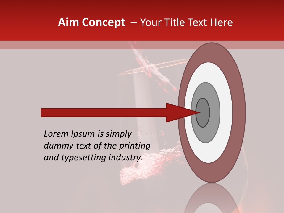 A Red Wine Being Poured Into A Wine Glass PowerPoint Template
