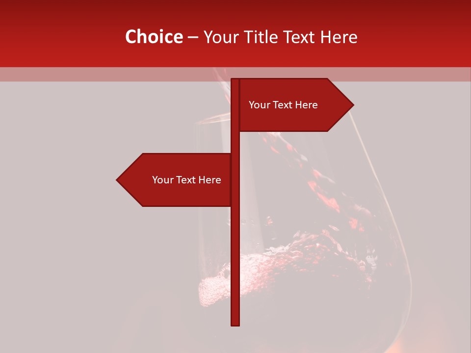 A Red Wine Being Poured Into A Wine Glass PowerPoint Template
