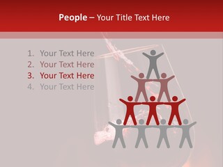 A Red Wine Being Poured Into A Wine Glass PowerPoint Template