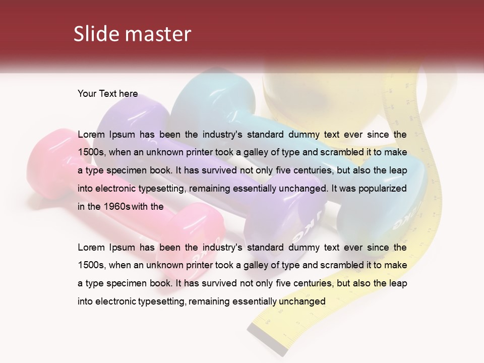 A Group Of Dumbs And An Apple With A Measuring Tape PowerPoint Template