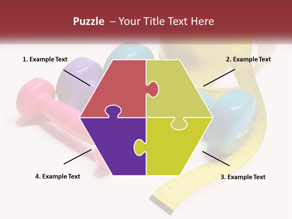 A Group Of Dumbs And An Apple With A Measuring Tape PowerPoint Template