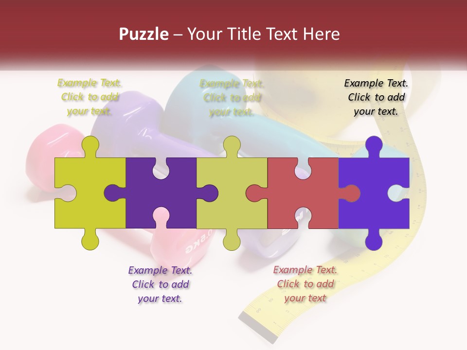 A Group Of Dumbs And An Apple With A Measuring Tape PowerPoint Template