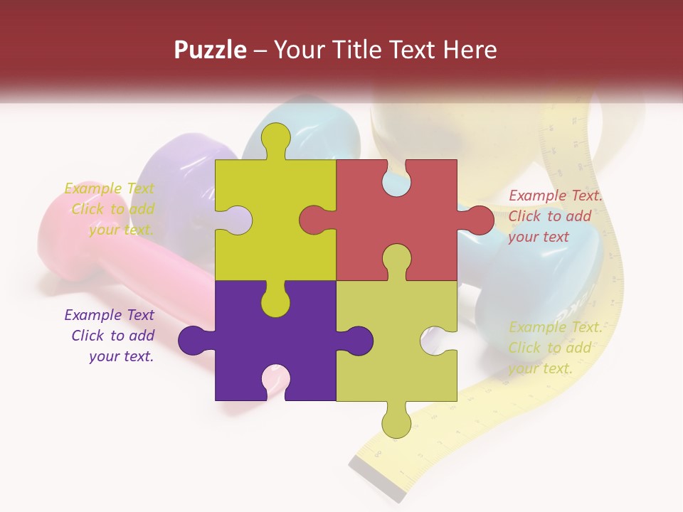 A Group Of Dumbs And An Apple With A Measuring Tape PowerPoint Template