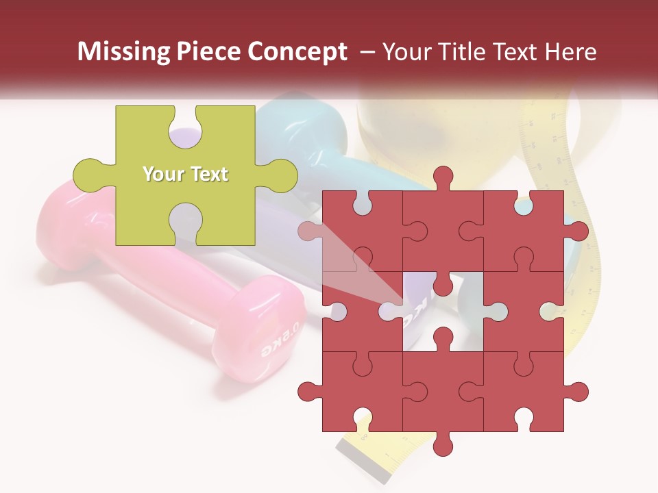 A Group Of Dumbs And An Apple With A Measuring Tape PowerPoint Template