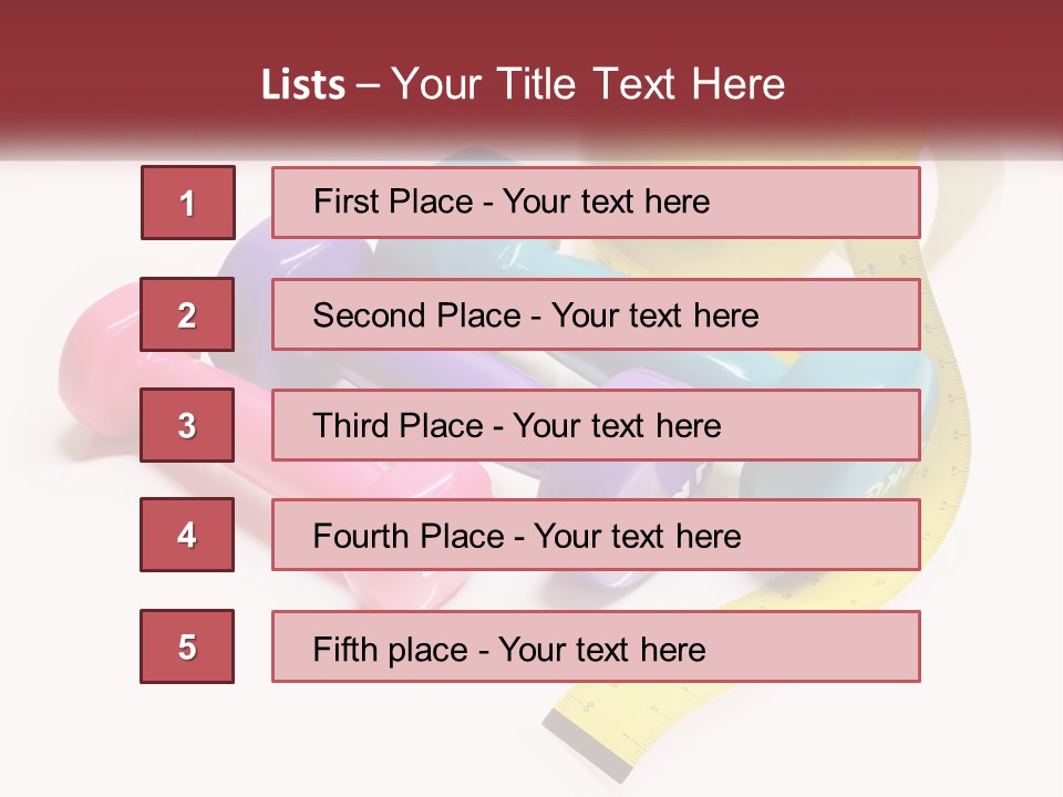 A Group Of Dumbs And An Apple With A Measuring Tape PowerPoint Template