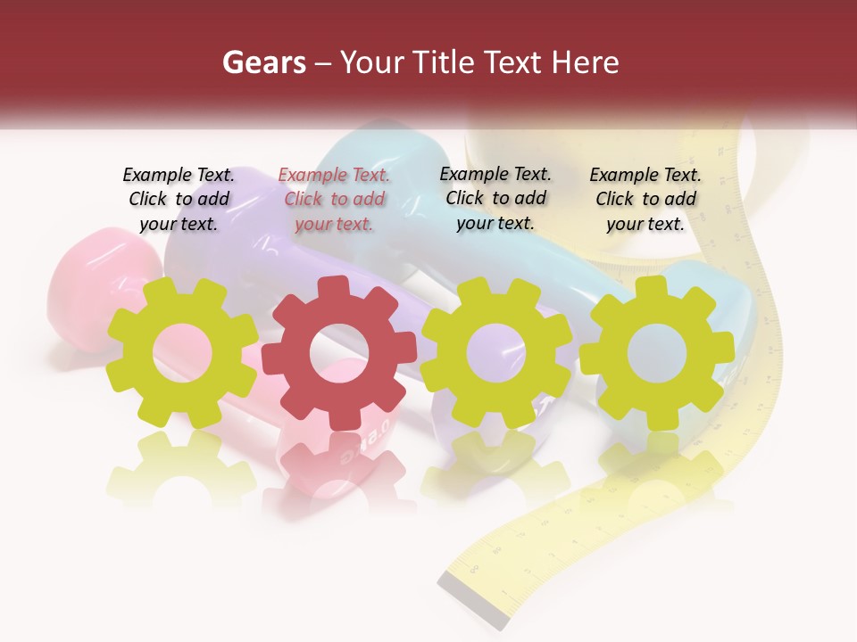 A Group Of Dumbs And An Apple With A Measuring Tape PowerPoint Template