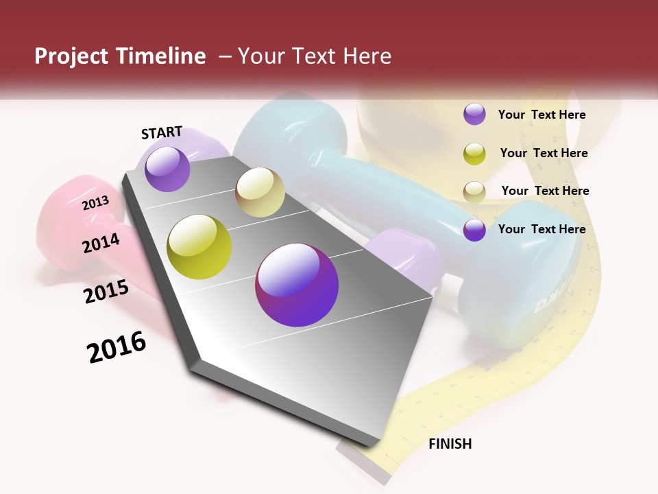 A Group Of Dumbs And An Apple With A Measuring Tape PowerPoint Template