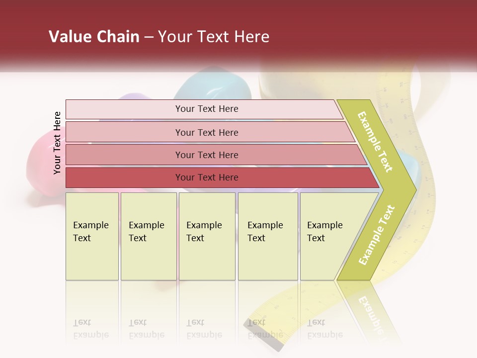 A Group Of Dumbs And An Apple With A Measuring Tape PowerPoint Template