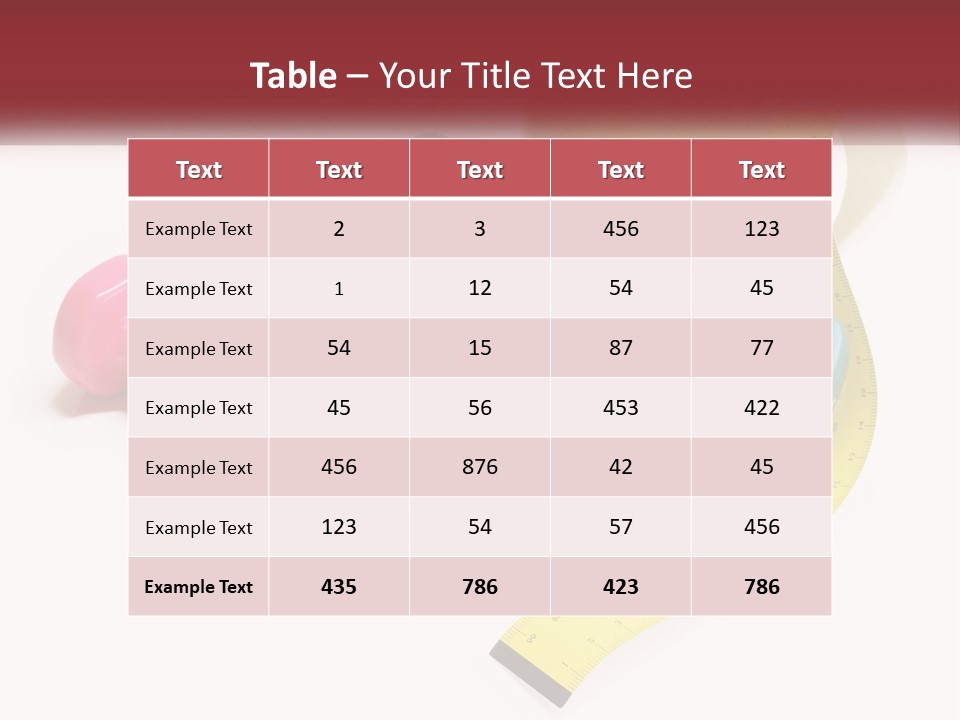 A Group Of Dumbs And An Apple With A Measuring Tape PowerPoint Template