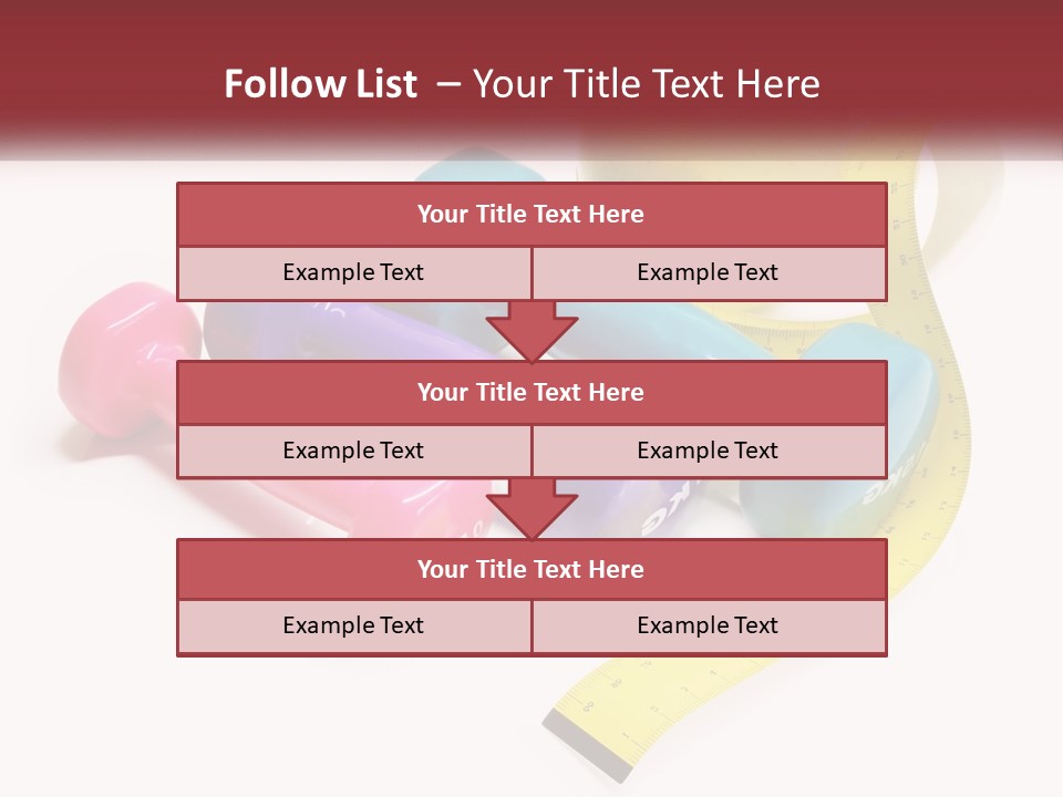 A Group Of Dumbs And An Apple With A Measuring Tape PowerPoint Template