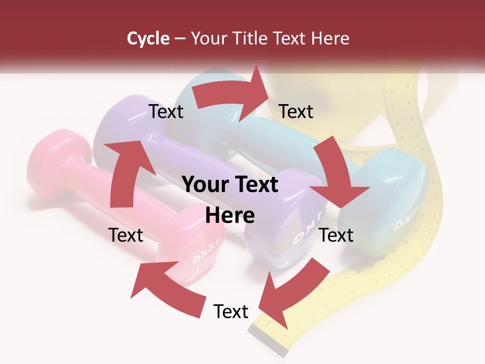 A Group Of Dumbs And An Apple With A Measuring Tape PowerPoint Template