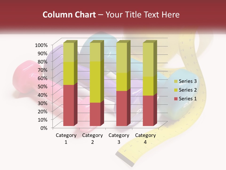 A Group Of Dumbs And An Apple With A Measuring Tape PowerPoint Template