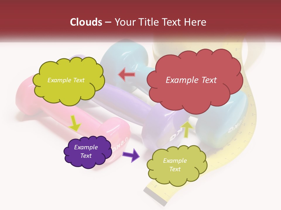 A Group Of Dumbs And An Apple With A Measuring Tape PowerPoint Template