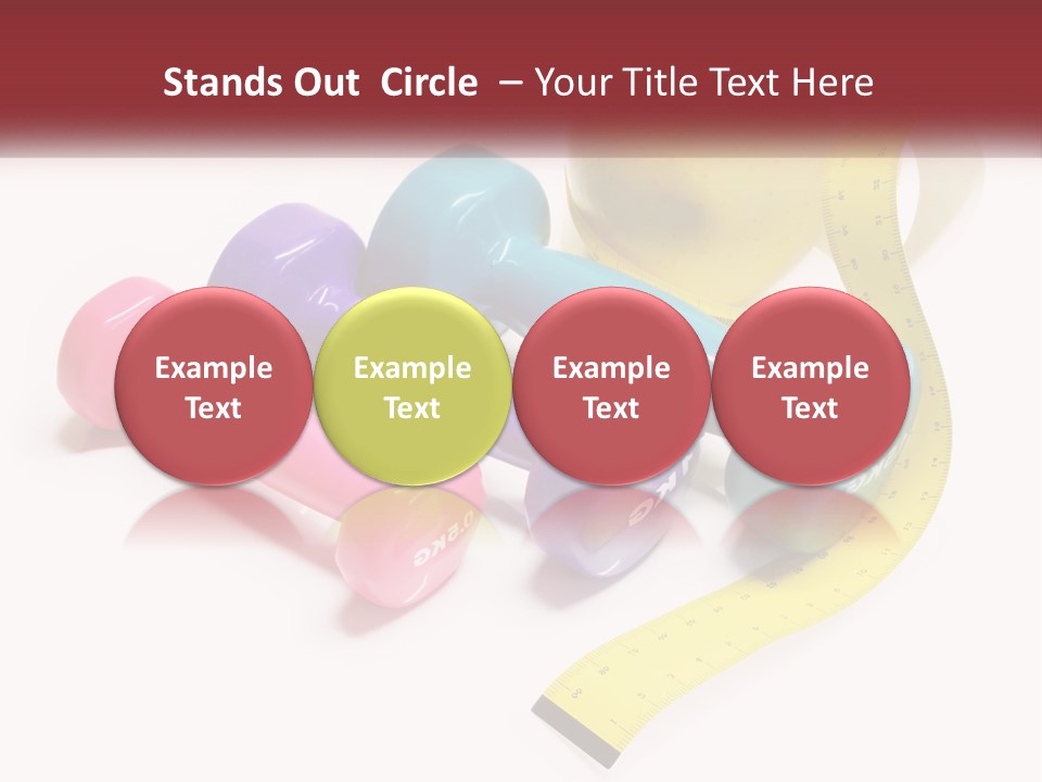 A Group Of Dumbs And An Apple With A Measuring Tape PowerPoint Template