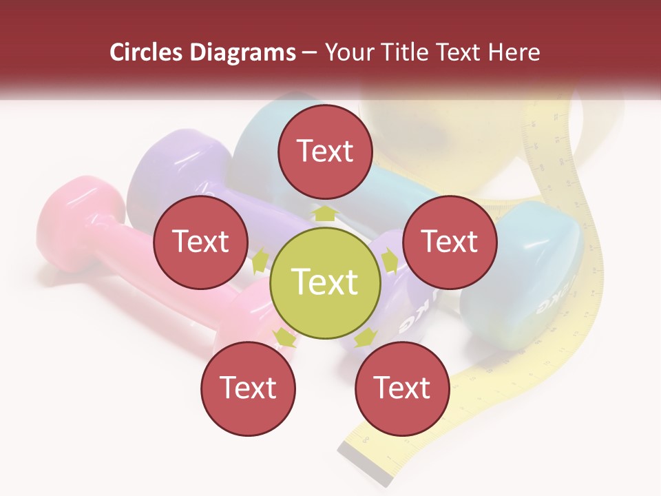 A Group Of Dumbs And An Apple With A Measuring Tape PowerPoint Template