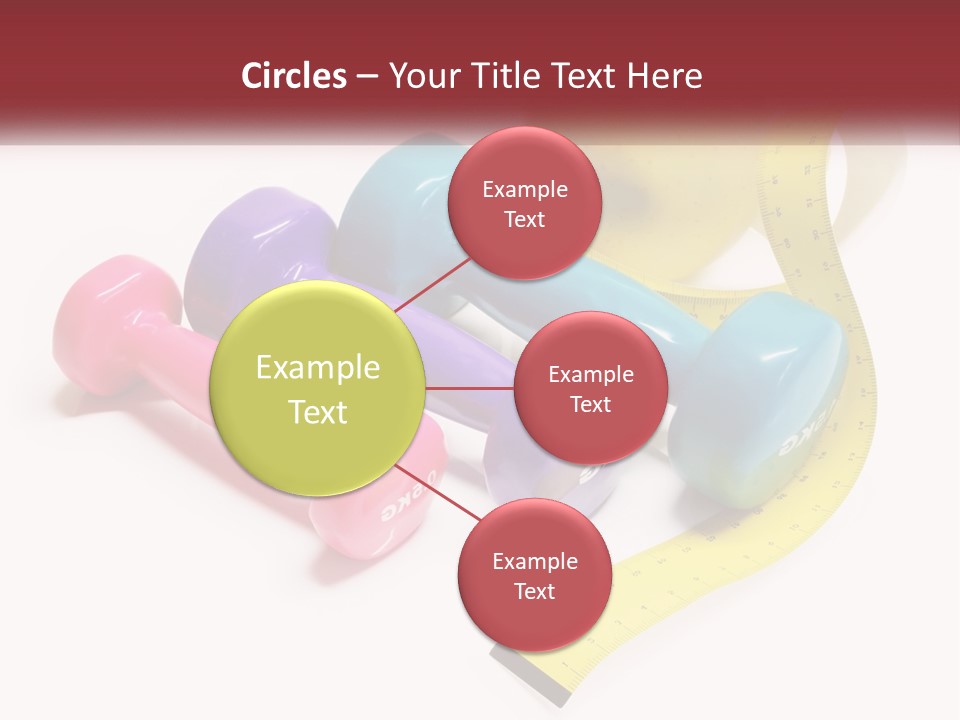 A Group Of Dumbs And An Apple With A Measuring Tape PowerPoint Template