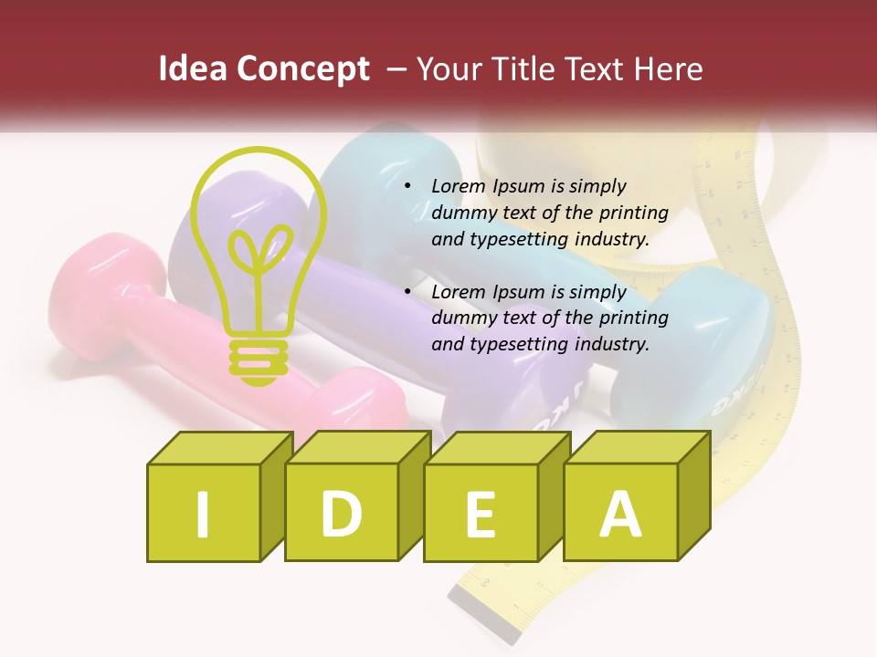 A Group Of Dumbs And An Apple With A Measuring Tape PowerPoint Template