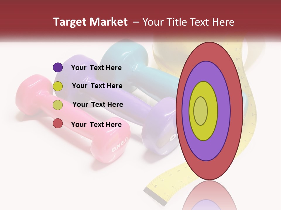 A Group Of Dumbs And An Apple With A Measuring Tape PowerPoint Template