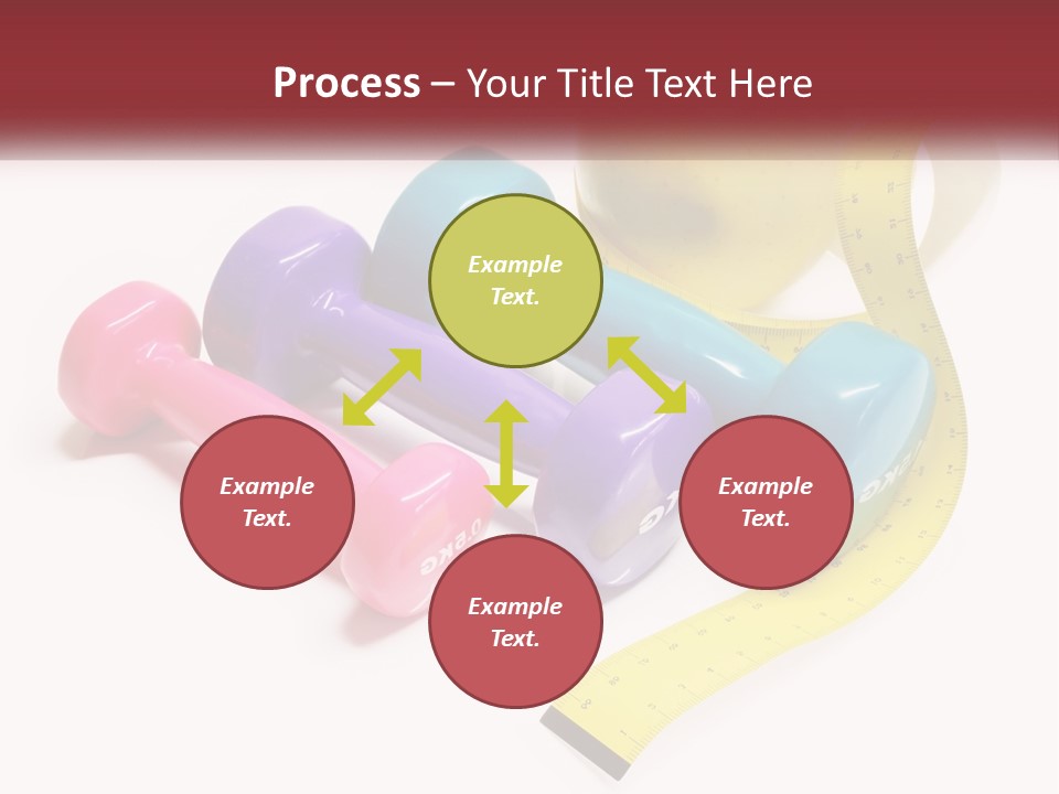 A Group Of Dumbs And An Apple With A Measuring Tape PowerPoint Template