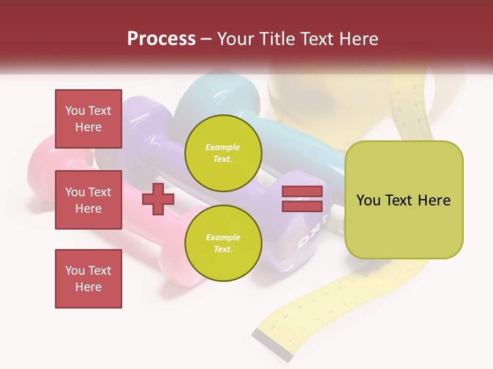 A Group Of Dumbs And An Apple With A Measuring Tape PowerPoint Template