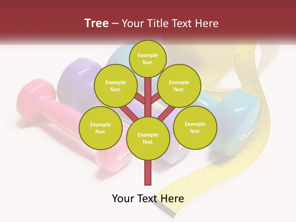 A Group Of Dumbs And An Apple With A Measuring Tape PowerPoint Template