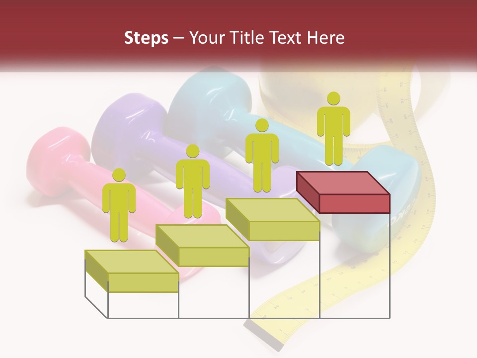 A Group Of Dumbs And An Apple With A Measuring Tape PowerPoint Template