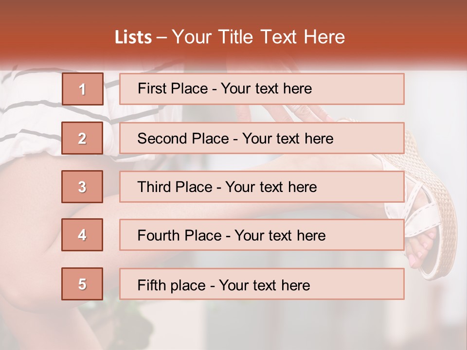 A Woman's Legs With A Hat On Top Of Them PowerPoint Template