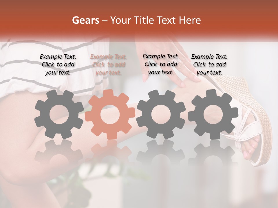 A Woman's Legs With A Hat On Top Of Them PowerPoint Template