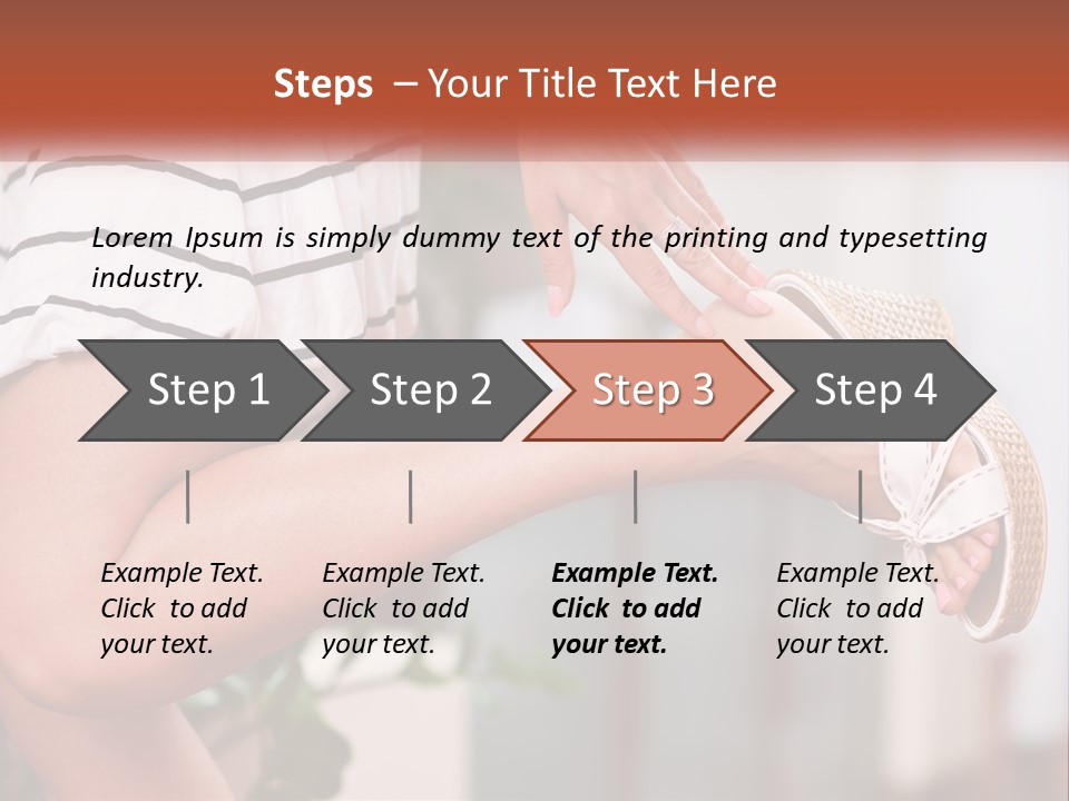 A Woman's Legs With A Hat On Top Of Them PowerPoint Template