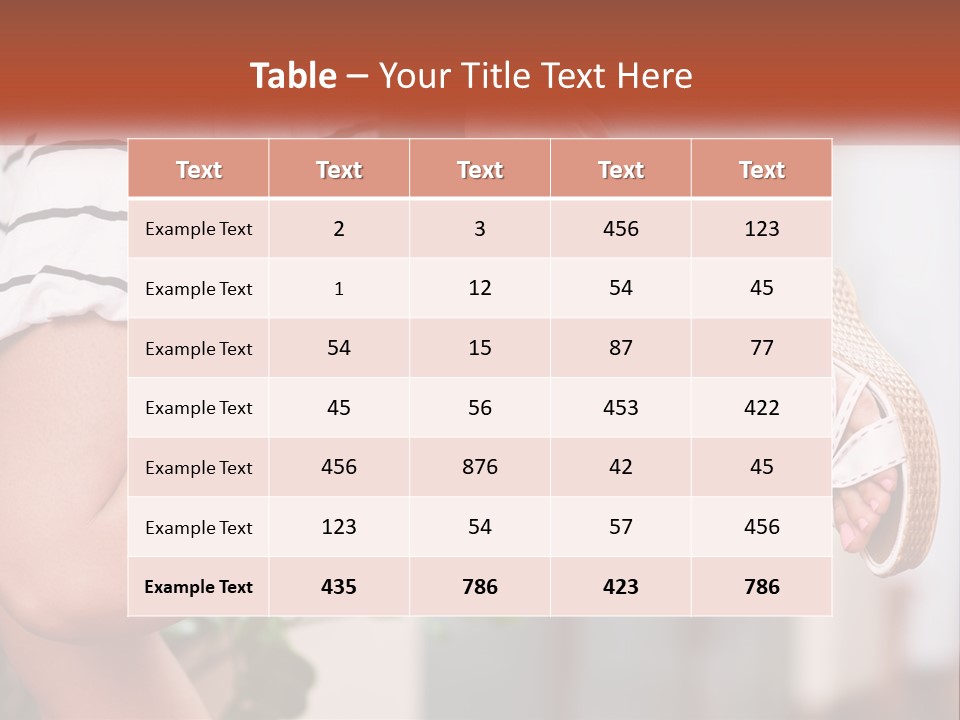 A Woman's Legs With A Hat On Top Of Them PowerPoint Template