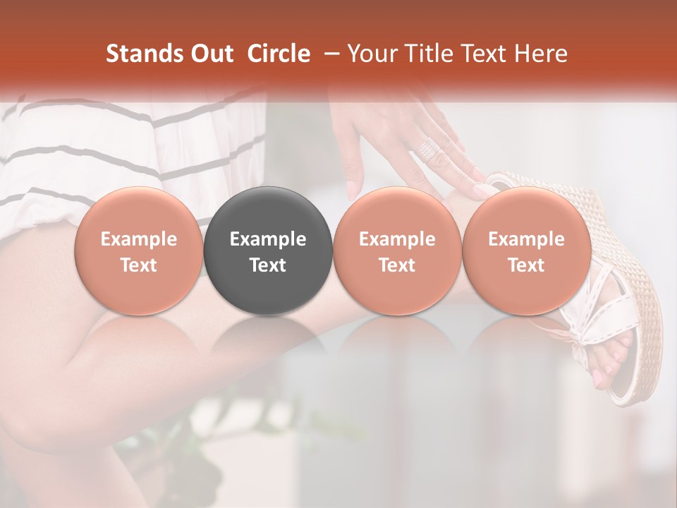 A Woman's Legs With A Hat On Top Of Them PowerPoint Template