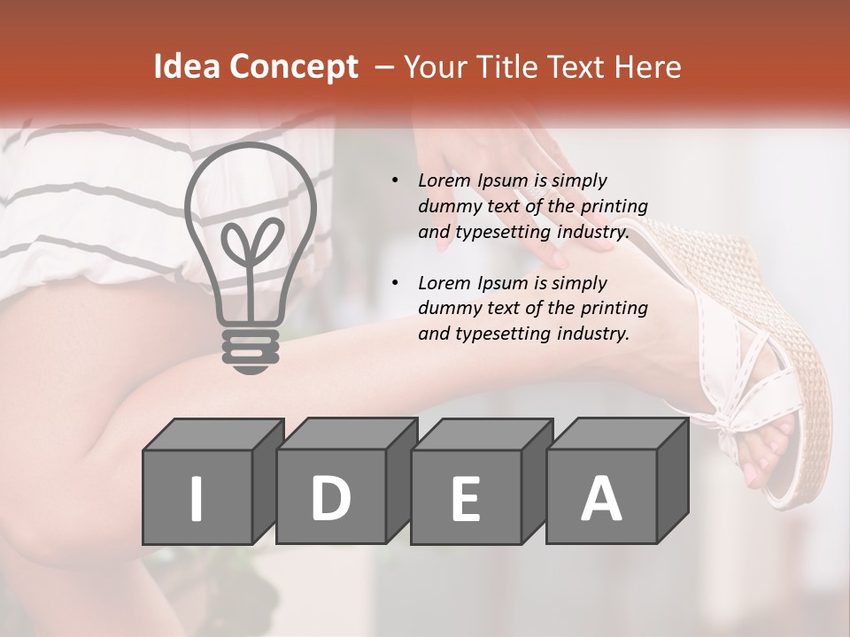 A Woman's Legs With A Hat On Top Of Them PowerPoint Template