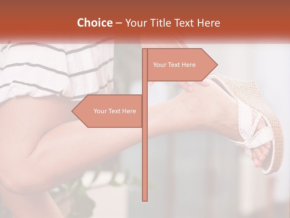 A Woman's Legs With A Hat On Top Of Them PowerPoint Template