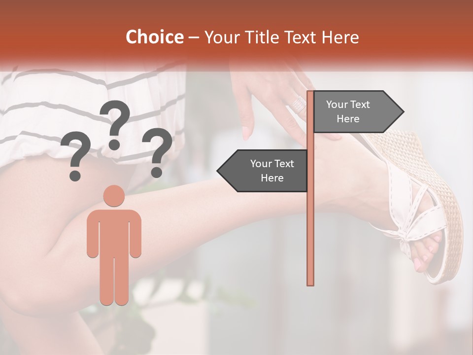 A Woman's Legs With A Hat On Top Of Them PowerPoint Template