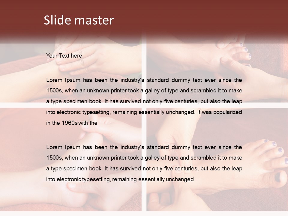 A Collage Of Photos Of A Woman Receiving A Foot Massage PowerPoint Template
