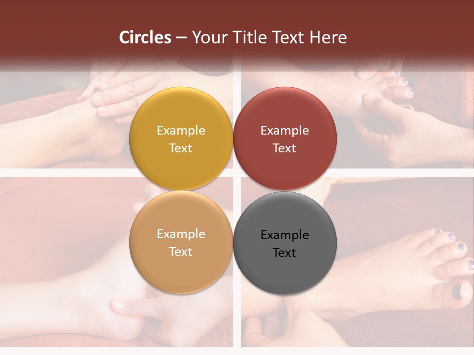 A Collage Of Photos Of A Woman Receiving A Foot Massage PowerPoint Template
