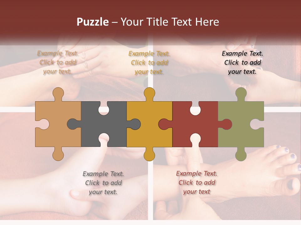 A Collage Of Photos Of A Woman Receiving A Foot Massage PowerPoint Template