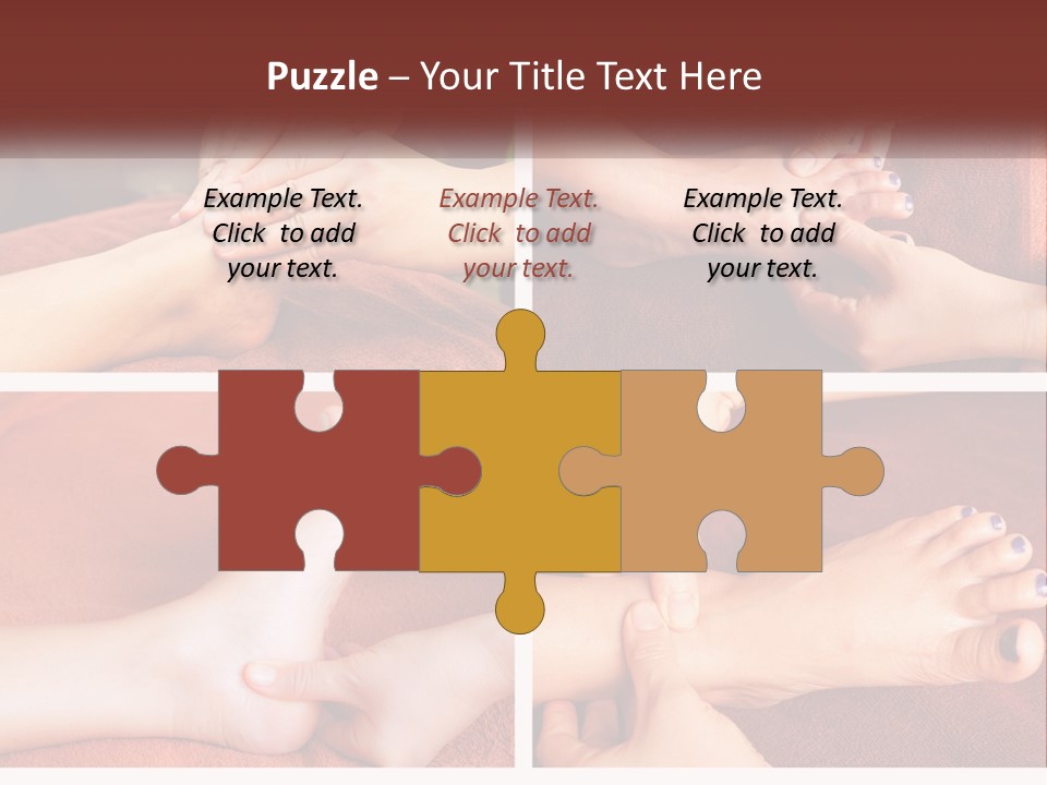 A Collage Of Photos Of A Woman Receiving A Foot Massage PowerPoint Template